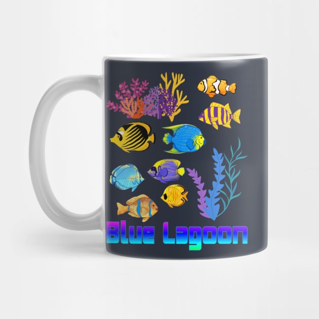 Blue Lagoon, The Story of the Sea,tropical fish, coral reefs, seaweed by zzzozzo